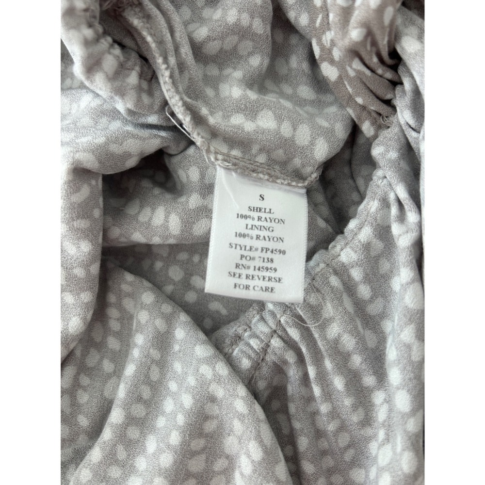 NWT Dress Forum Los Angeles Taupe White Dotted Jumpsuit V-Neck Jogger Small - Picture 8 of 15